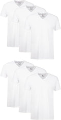 Hanes Men's Undershirts T-Shirt Pack, V-Neck Cotton Tees for Men