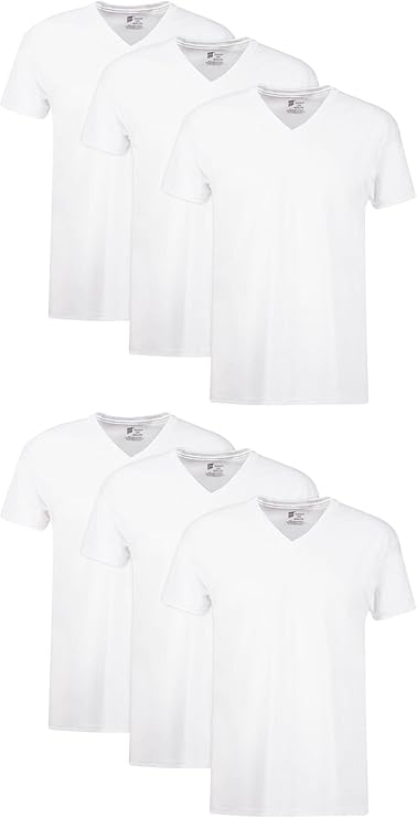 Hanes Men's Undershirts T-Shirt Pack, V-Neck Cotton Tees for Men
